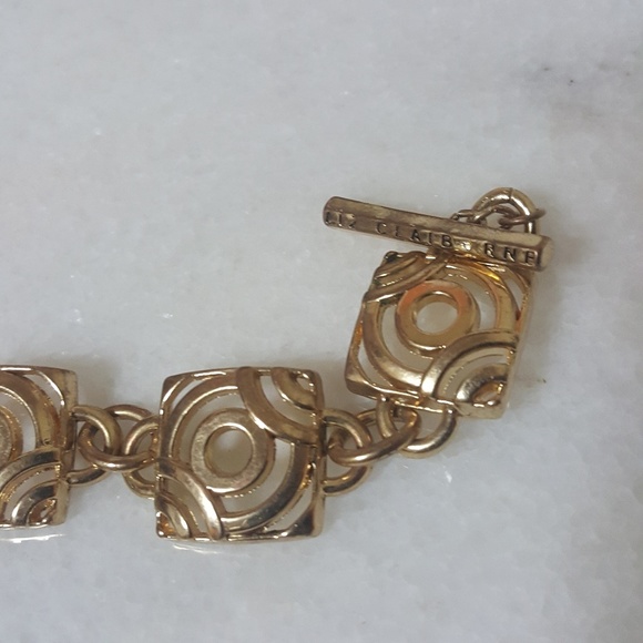 Liz Clairborne Vintage Gold Square Bracelet - Picture 5 of 8